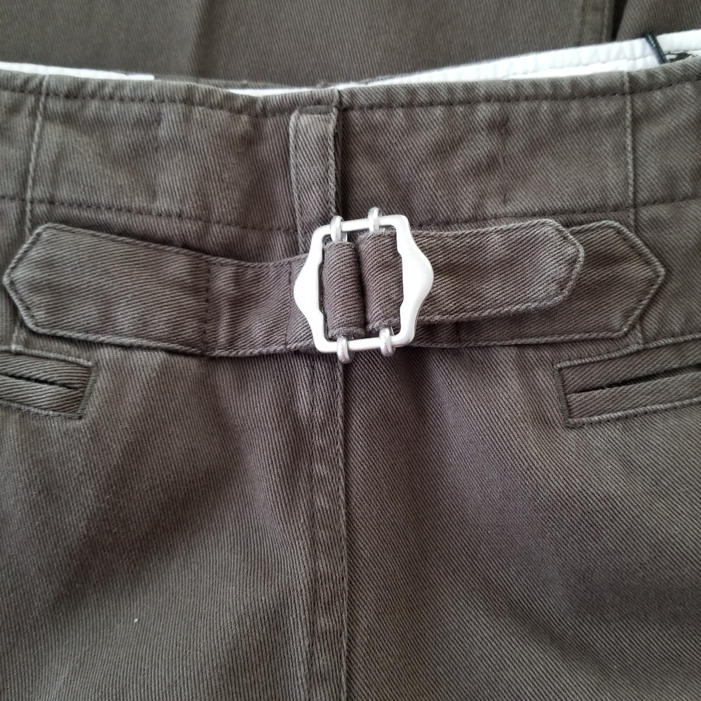 Golden Goose Cropped Chino Pants Size IT 44 Olive Green Brown - Picture 10 of 11